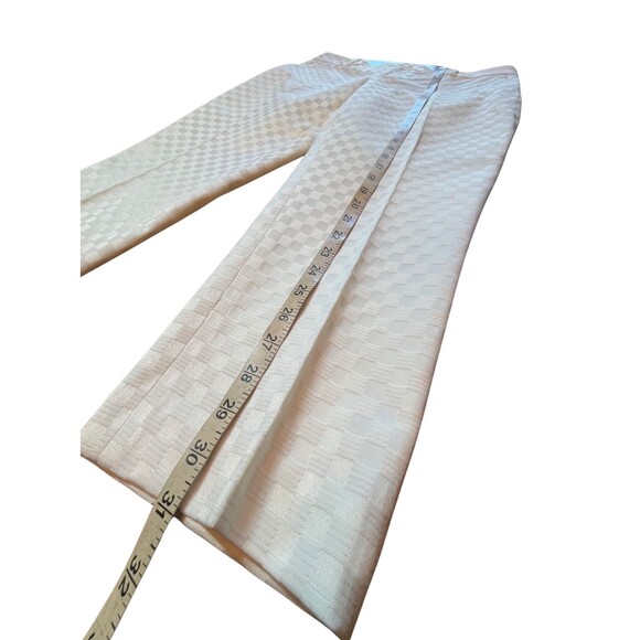 Banana Republic Hampton Pants Women's White Cream Checkerboard Cropped Petite 8 - Picture 9 of 15